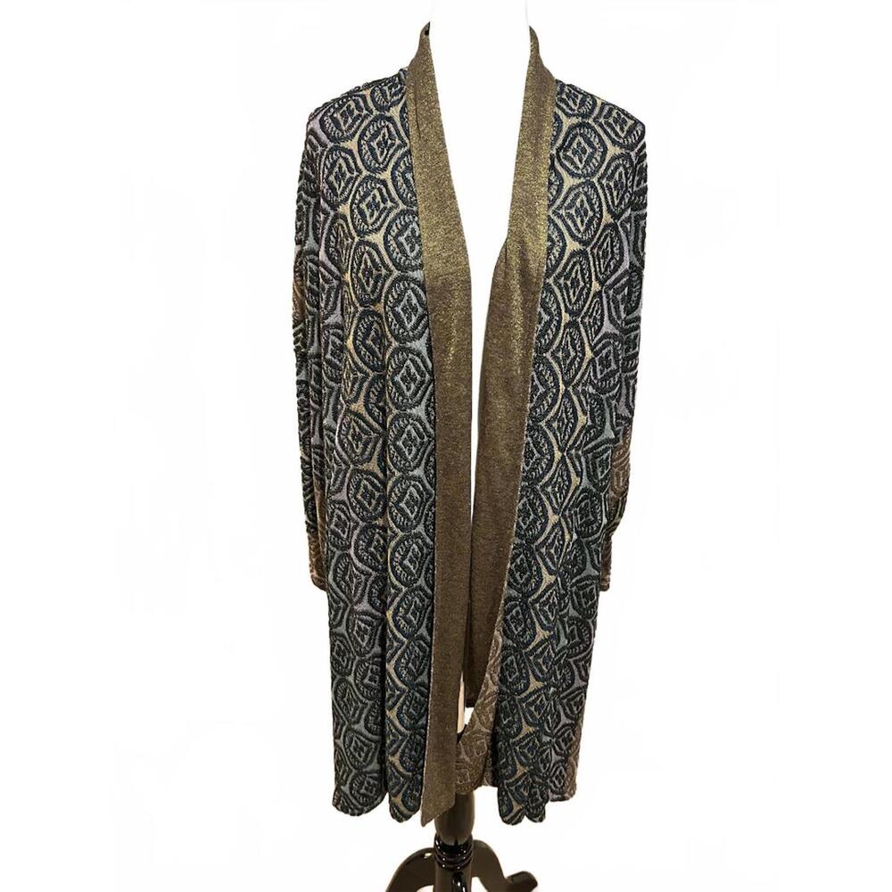Stunning Open Cardigan by Catherine Andre Fall Quiet Luxury Size XL Elegant‎